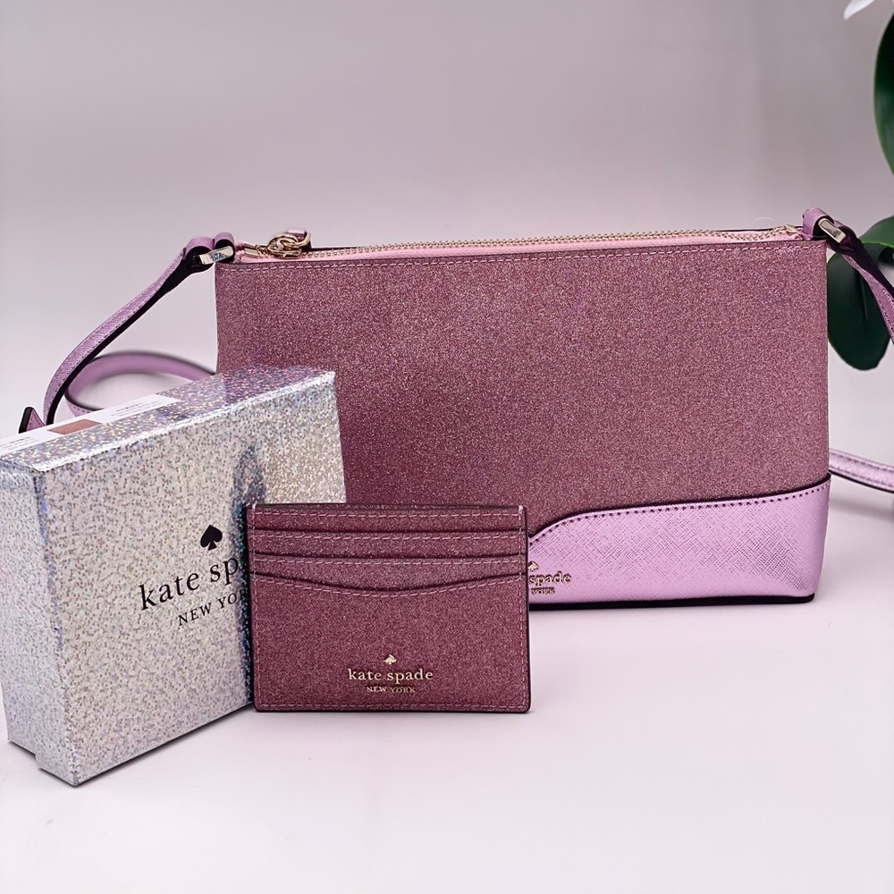 Kate Spade Lola Glitter Crossbody and Card Holder - Picture 5 of 12
